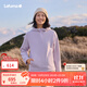 LAFUMA樂飛葉戶外長袖T恤女士 秋冬連帽半拉鏈薄款保暖衛(wèi)衣 LFTS5DL62 丁香紫VL XL (42)175/92A
