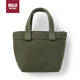 無(wú)印良品（MUJI）迷你帆布托特包新款閨蜜禮物女友小包包卡其綠迷你包