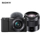 索尼（SONY）ZV-E10L APS-C半畫(huà)幅微單數(shù)碼相機(jī)黑色 人像雙鏡頭套裝（標(biāo)準(zhǔn)鏡頭+50F1.8定焦大光圈鏡頭黑色）
