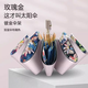 LOVE STILL真雙層加倍防曬降溫遮陽(yáng)傘超強(qiáng)防曬防紫外線女太陽(yáng)傘晴雨傘UPF50+ 真雙層玫瑰金+鍍金傘骨-花海深藍(lán)