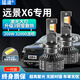 猛道適用于吉利遠景x6led大燈改裝霧燈近光x3遠光suvx1激光超亮車(chē)燈泡 17款 遠景SUV【近光燈】 200W 一對價(jià)