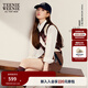 Teenie Weenie【趙露思同款】小熊女裝2025早秋新款菱形格針織背心 棕色 S