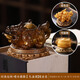 茶小邇變色茶寵時(shí)來(lái)運(yùn)轉(zhuǎn)貔貅茶臺(tái)茶桌擺件裝飾品茶從寵精品茶具擺設(shè)高檔 旋轉(zhuǎn)-噴水貔貅（變金色）+禮盒