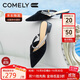 康莉（COMELY）羊皮包頭拖鞋女25年夏季粗跟法式兩穿涼拖尖頭穆勒鞋 黑色 37