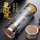 智舒（ZHISHU）2024龍年水杯玻璃杯雙層金龍耐熱透明茶杯潮流男泡茶高檔定制刻字 青古龍杯-長(cháng)濾網(wǎng)360ml