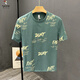 啄木鳥(niǎo)（TUCANO）時(shí)尚滿印花設(shè)計(jì)感短袖t恤男夏裝大碼寬松網(wǎng)紅潮牌百搭半袖上衣服 綠色 XL 【建議120-135斤】