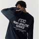 NORYBRAND 24FW【紅品】戶(hù)外功能性速干衣結構運動(dòng)印花長(cháng)袖休閑T恤打底衫 活性黑 M