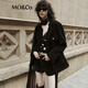 MO&Co.小香風(fēng)重工編織肌理手工流蘇閃蔥墊肩箱型外套小眾千金風(fēng) 黑色 S 160