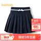 巴拉巴拉女童半身裙JK秋裝短裙兒童百褶裙中大童洋氣 深藍80821 165 cm