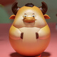 銅師傅《十二生肖不倒翁》歡喜小將情緒穩定解壓桌面辦公桌擺件生日禮物 十二生肖不倒翁之牛