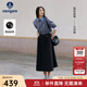 Navigare意大利小帆船防曬半身裙女2025夏季新款薄款裙子修身顯瘦A字裙男 暗夜黑 M