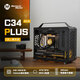 方糖機(jī)械大師 酷方 C34PLUS 視界 側(cè)透水冷 小型 ATX 手提便攜臺(tái)式電腦鋁合金 水冷機(jī)箱 典雅黑 官方標(biāo)配