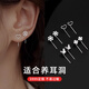 Lnieer999足銀四葉草養(yǎng)耳洞耳釘女睡覺不用摘耳環(huán)防堵耳骨釘2025新款 雪花耳掛【999足銀】