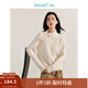 茵曼（INMAN）2025秋冬女裝新款可翻可立盤(pán)扣領(lǐng)毛衣季簡(jiǎn)約百搭長(zhǎng)袖寬松針織衫 珍珠白 XL