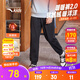 安踏兒童褲子男女童加絨長(cháng)褲25冬季針織保暖加厚休閑褲百搭運動(dòng)衛褲 【針織加絨-男童】基礎黑5701-1 160 cm