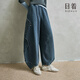 日著(zhù)（rizhuo）原創(chuàng  )藍加絨牛仔褲2025新款女寬松好看休閑顯瘦冬季加厚長(cháng)褲子 靜影藍 S
