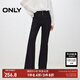ONLY秋季時尚高腰顯瘦修身喇叭褲長褲牛仔褲女|124332040 J19 黑牛仔 XS (155) 60A