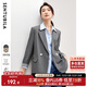 尚都比拉氣質(zhì)通勤職業(yè)小西裝女秋季百搭高級感西服休閑外套 灰色 L 