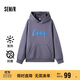 森馬衛衣男發(fā)熱抑菌冬季寬松連帽衣服加絨印花情侶裝109724116204