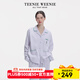 TEENIE WEENIE小熊睡衣女款春夏季2025新款舒適休閑開(kāi)衫棉翻領(lǐng)甜美家居服套裝 丁香紫 M
