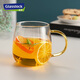 Glasslock玻璃杯水杯高硼硅牛奶杯耐冷耐熱泡茶杯帶把手茶杯咖啡杯450ml