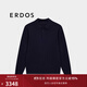 ERDOS【精紡】翻領(lǐng)雙提套衫商務(wù)休閑厚款百搭針織衫男羊絨衫 藏藍 XL 180/100A