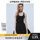 UR2025夏季新款女裝設(shè)計感大蝴蝶結(jié)裝飾無袖連衣裙UYV750037 正黑 (偏短) S