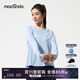 馬孔多（macondo）原創(chuàng  )單品丨防曬面膜感長(cháng)袖跑步運動(dòng)抗菌訓練套頭衫藍色微光女XL