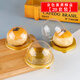 藝美凰庭單個(gè)圓形蛋黃酥包裝盒月餅雪媚娘盒糯米果泡芙透明塑料打包盒 黃色款蛋黃酥盒 20個(gè)