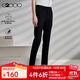 G2000【多面彈/易打理/煙管褲/商場(chǎng)同款】女裝2025春秋通勤西褲G2 多面彈-黑色煙管褲 38