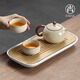 尚言坊一人茶具整套帶茶盤(pán)汝窯功夫泡茶套裝 悅禾西施壺一壺二杯套裝