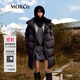 MO&Co.泡芙羽絨服【無(wú)氟防水】冬季中長(cháng)款裝卸連帽輕暖寬松摩安珂 黑色 XS 155