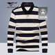 七匹狼【狼族生活】長(cháng)袖T恤男士春季POLO條紋男裝中青年上衣服飾打底衫