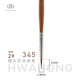 HWAHONG華虹水彩畫(huà)筆345#系列圓頭尼龍毛畫(huà)筆勾線(xiàn)筆外出寫(xiě)生短桿韓國進(jìn)口 2號/單支