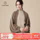 帕什 【25新款】羊絨披肩女斗篷型四季通用100%山羊絨圍巾PS-49 無(wú)染色深駝 均碼