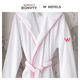 W HOTELS W酒店連帽浴袍 加厚吸水吸汗浴衣 粉色灰色男女情侶家居睡袍柔軟 粉紅色 - 122 cm