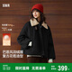 森馬（Semir）羽絨服女插肩袖可脫卸毛領(lǐng)2025冬季oversize花苞外套109725113017