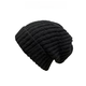 恒源祥帽子男士冬季大頭圍針織帽男保暖毛線(xiàn)帽潮冬天堆堆帽男款冷帽棉帽 (純色款)黑色 均碼有彈性(不挑頭圍)