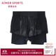 愛(ài)慕sports運動(dòng)短褲女士運動(dòng)休閑春秋季舒適ALLINII無(wú)內側縫雙層短褲AS151N81 深空黑400 M 165