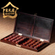 宋禮庭 SOGLYTIN中國象棋銅絲銀線(xiàn)送領(lǐng)導螺鈿小葉紫檀實(shí)木大號高檔老人生日賀壽禮 4.8CM寬1.8CM厚