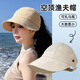 蘇木佰（SOMUBAY）扎高馬尾空頂漁夫帽可掛遮陽(yáng)帽顯臉小防曬戶(hù)外速干鴨舌帽子女 卡其色(魔術(shù)貼調節) 可調節