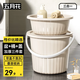 五月花水桶套裝15L加厚塑料手提清潔洗衣泡腳桶家用學(xué)生宿舍儲水3件套