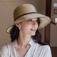 藍詩(shī)夢(mèng)戴防曬帽子夏季防紫外線(xiàn)遮陽(yáng)帽太陽(yáng)帽女大檐帽沙灘帽出游時(shí)尚百搭 卡其色