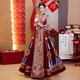 重工新娘結(jié)婚禮服絲絨秀禾服2025新款大碼胖mm新中式敬酒服出閣服 506重工款 5XL (胸圍112體重160）