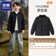 羅蒙兒童輕薄羽絨服2025冬季加厚內(nèi)膽學(xué)生內(nèi)穿保暖洋氣校園服飾神器 黑色羽絨上衣 170