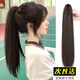假發(fā)女直發(fā)馬尾仿真發(fā)高抓夾式卷長(cháng)發(fā)可扎低辮子假頭發(fā)抓夾假馬尾 [棕黑色] 直發(fā)抓夾馬尾45cm