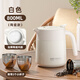 HEOSCU保溫壺家用大容量陶瓷內(nèi)膽悶燜茶壺辦公室茶水分離泡茶暖保溫水壺 白色800ml【陶瓷內(nèi)膽+2小杯】
