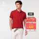 哈吉斯（HAZZYS）男裝 夏款基礎百搭上衣多色日常休閑短袖polo衫男ASTZE0BBE10 紅色RD XL （180/100A 50）