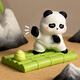 萬(wàn)佳臻 創(chuàng  )意手機支架擺件卡通可愛(ài)辦公室桌面裝飾品送人生日兒童節禮物 竹排熊貓支架【手推】彩盒裝