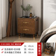 圣多堡新中式床頭柜簡(jiǎn)約現代無(wú)線(xiàn)充電胡桃色全實(shí)木家用臥室復古智能新款 [智能款] 長(cháng)45cm USB在【右】智能充電